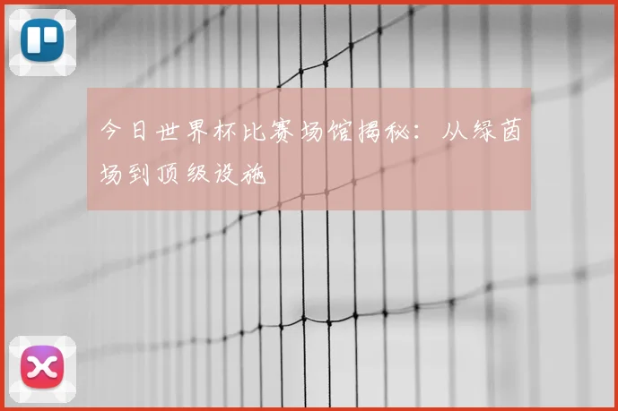 今日世界杯比赛场馆揭秘：从绿茵场到顶级设施